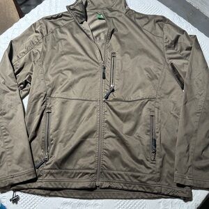 Stillwater Supply Co Men's Olive Performance Softshell Jacket w Zip Pockets-XL